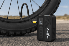 LIBERRWAY Mini Bike Tire Pump portable electric bicycle tire inflator with digital pressure display